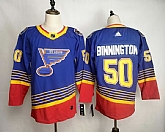 Blues 50 Jordan Binnington Blue Adidas Jersey,baseball caps,new era cap wholesale,wholesale hats